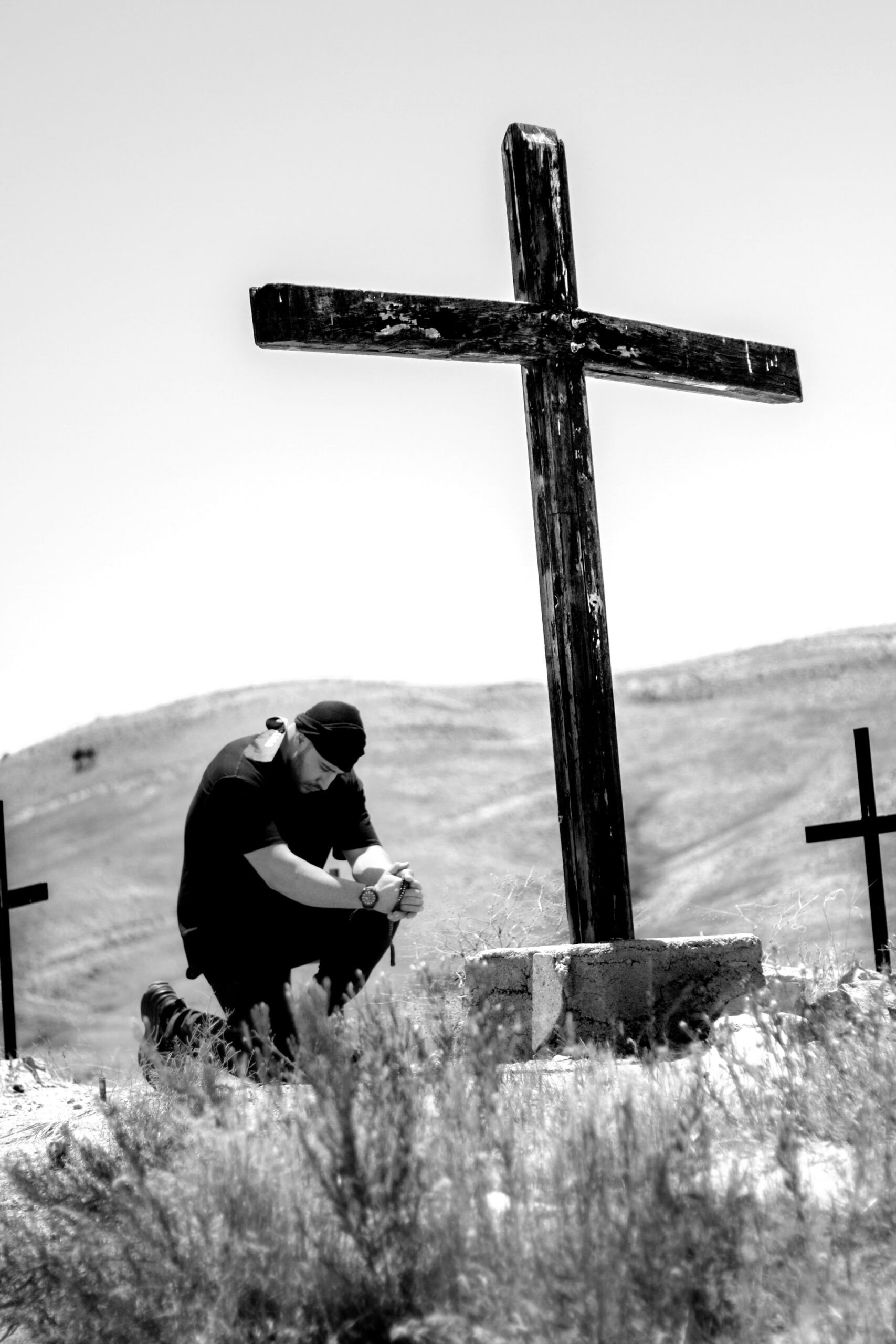christian man praying